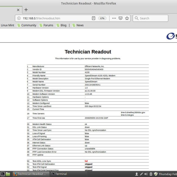 SBC / SIEMENS / Efficient Networks SpeedStream 4100 1 Port Ethernet ADSL Modem - Picture 11 of 11